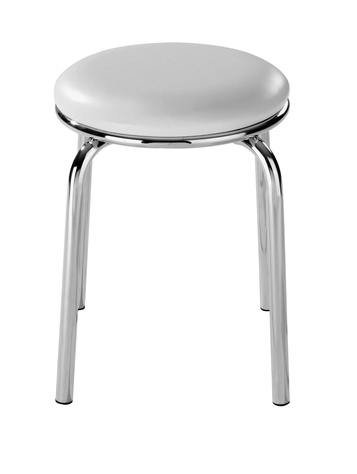 Taburet Pub - alb, Konventionell, plastic/metal (46/45cm) - Modern Living