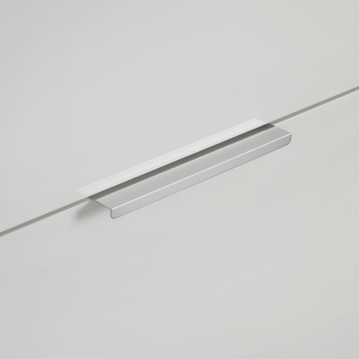 Schuhkipper in Weiss - Weiss Hochglanz/Chromfarben, Modern, Holzwerkstoff/Kunststoff (65/164/16cm) - Mömax