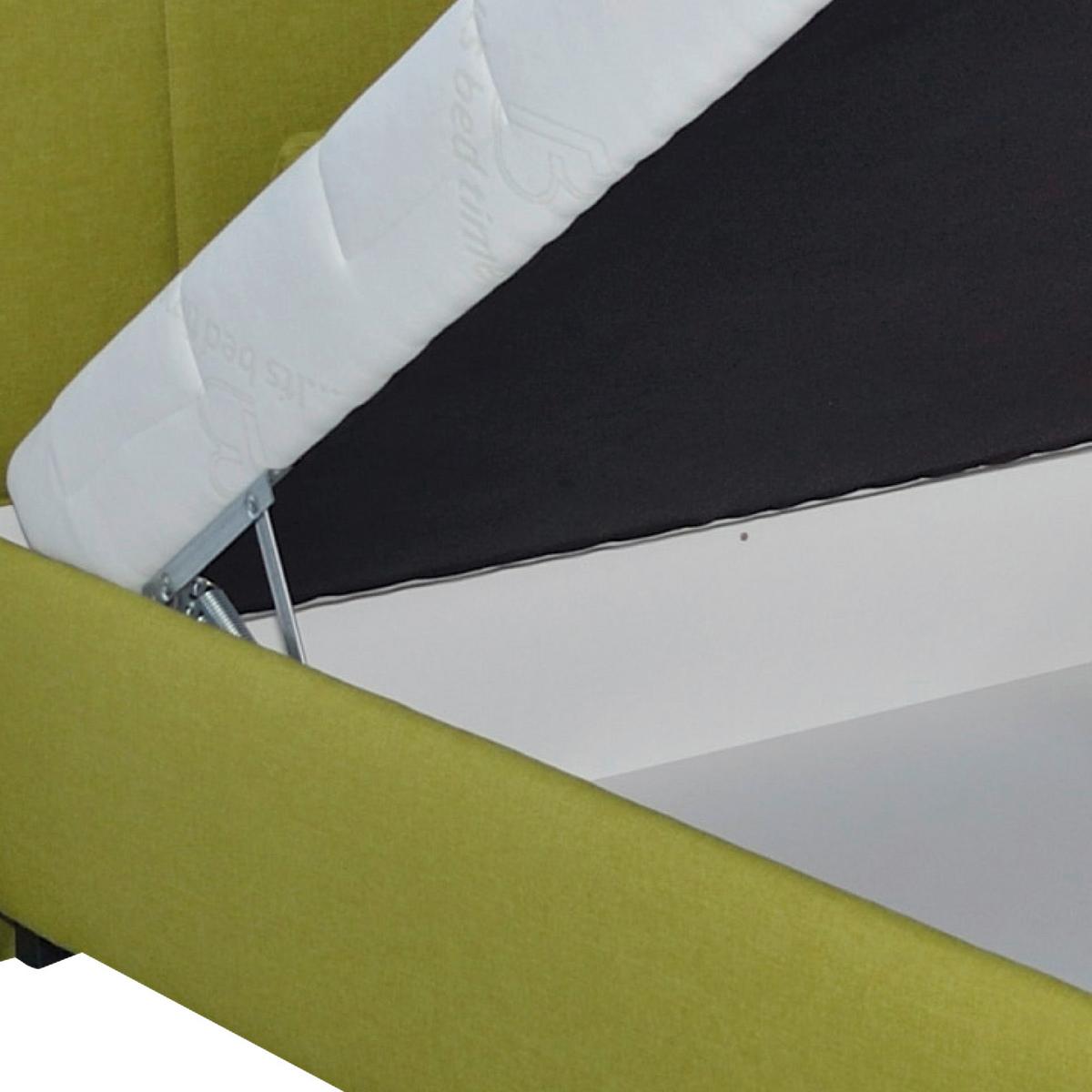 Tapecirani Krevet Stilo - bijela/zelena, drvo/tekstil (120/200cm)