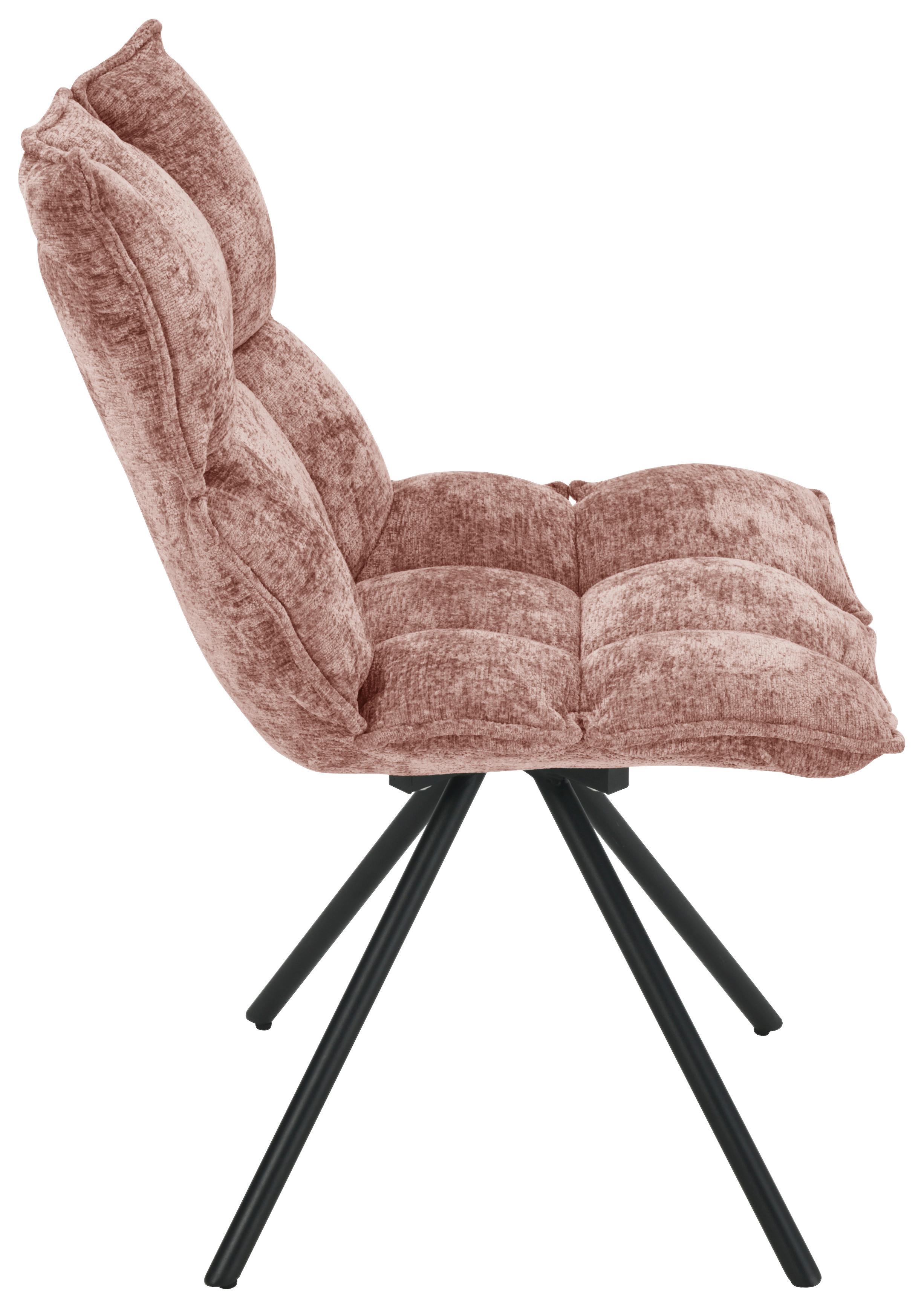 STOL CARLA - svart/rosa, Trend, metall/trä (60/92/66cm) - Mömax