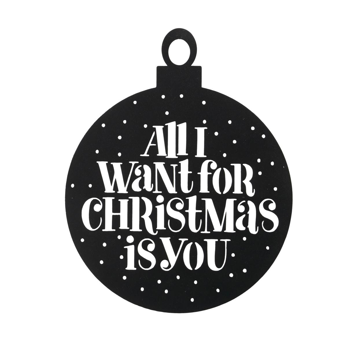 Dekor Tábla Soho "all I Want" - fekete, Konventionell, fém (20/25cm) - Modern Living