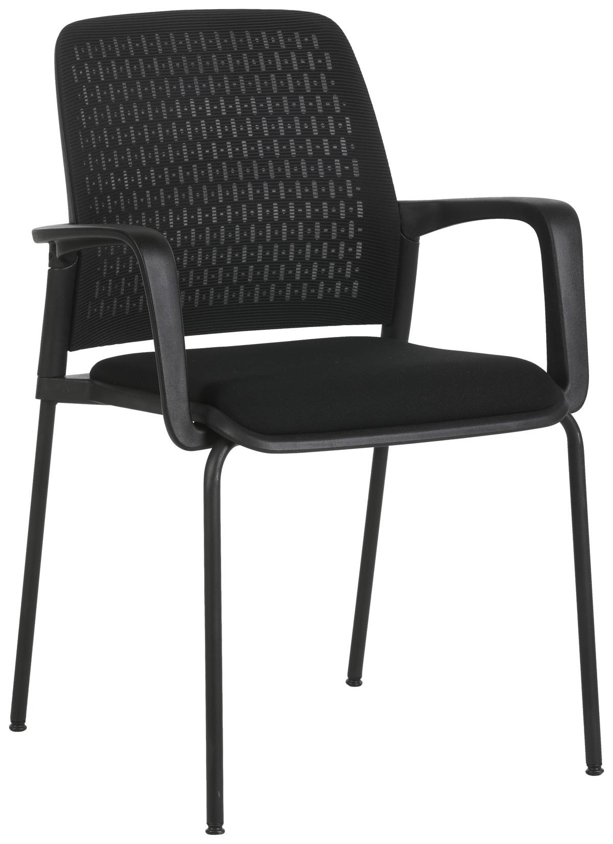 Konferenčni Stol Pisa, Črna - črna, Moderno, kovina/umetna masa (60/85/55cm)