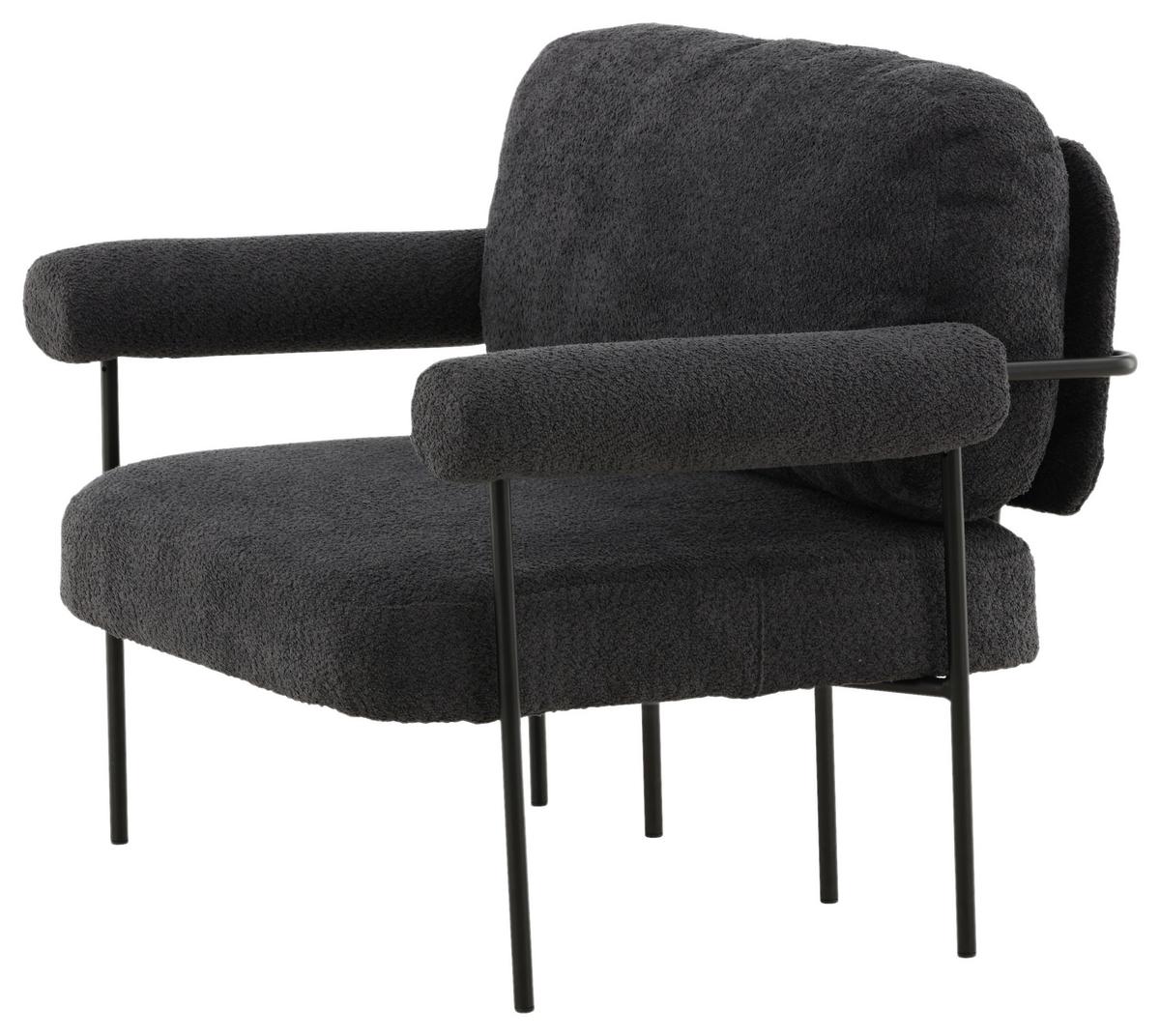 SESSEL TILLBERGA X JOSEFIN LUSTIG - Schwarz, Design, Kunststoff/Textil (95/83/87cm) - Livetastic