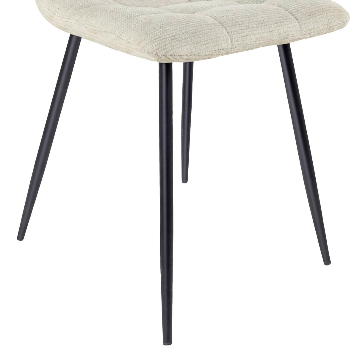 Stol Lech, Bež - črna/bež, Konvencionalno, kovina/tekstil (45/88/55cm)