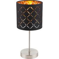LAMPA STOŁOWA 15229T CLARKE - czarny/kolor złoty, Lifestyle, metal/tkanina (15/35cm) - Globo