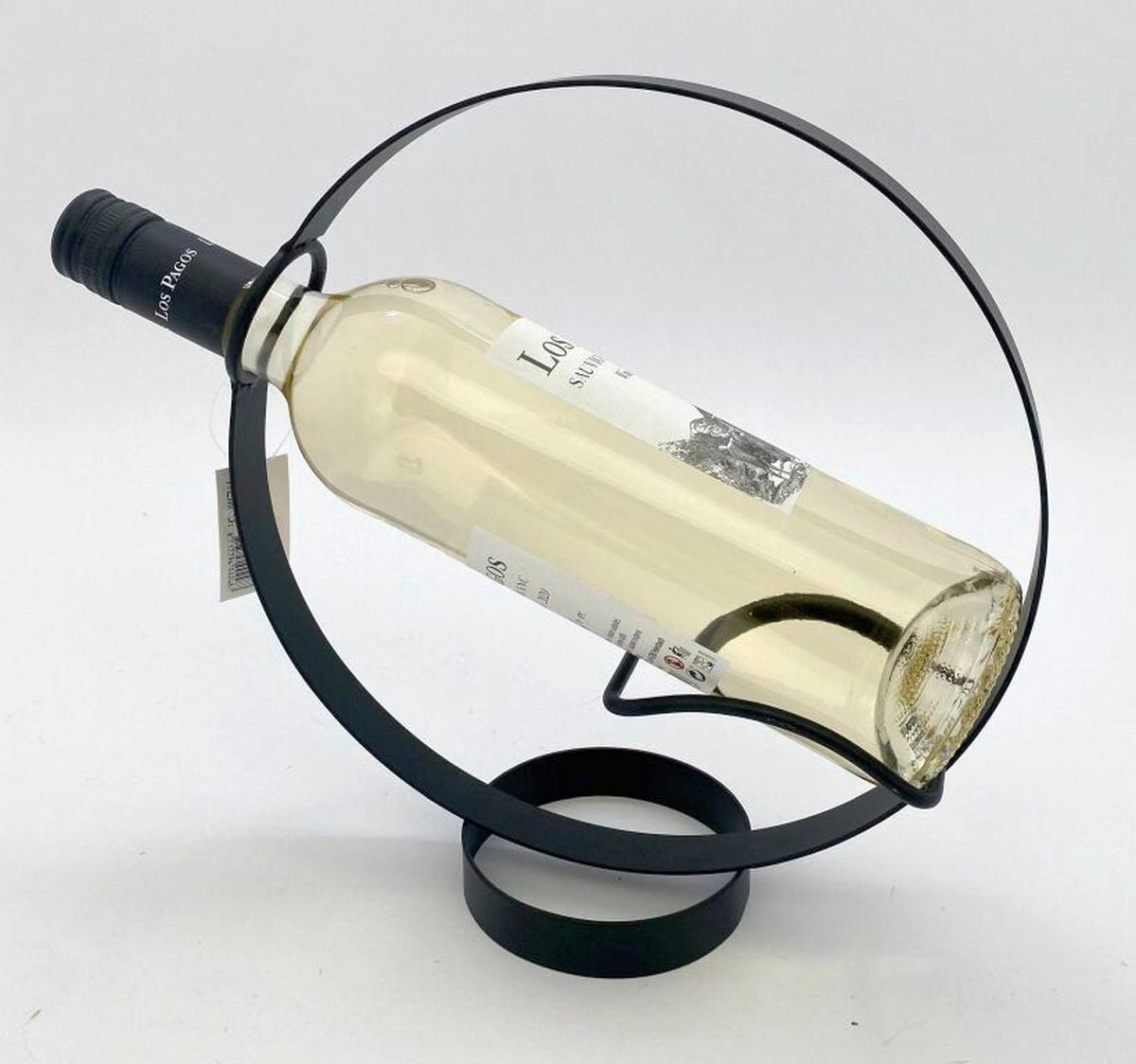 Stojalo Za Vino Kiki - črna, Moderno, kovina (24.7/25.6/9.3cm)