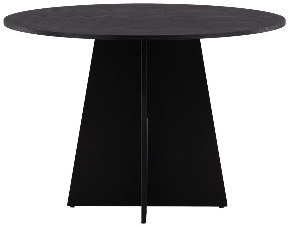 ESSTISCH BOOTCUT - Schwarz, Design, Holz (110/110/75cm) - Livetastic