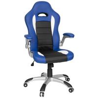 Gaming Stol Game Sport, Črna, Modra, Bela - modra/črna, Moderno, umetna masa/tekstil (64/118/57cm) - MID.YOU