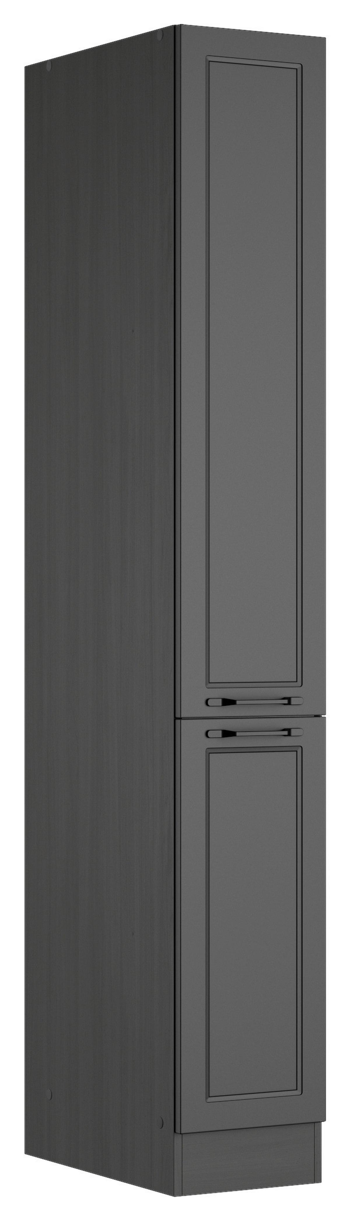 Apothekerschrank Meran ca. 30x200x60 cm Grau - Schwarz/Grau, LIFESTYLE, Holzwerkstoff/Metall (30/200/60cm) - Held