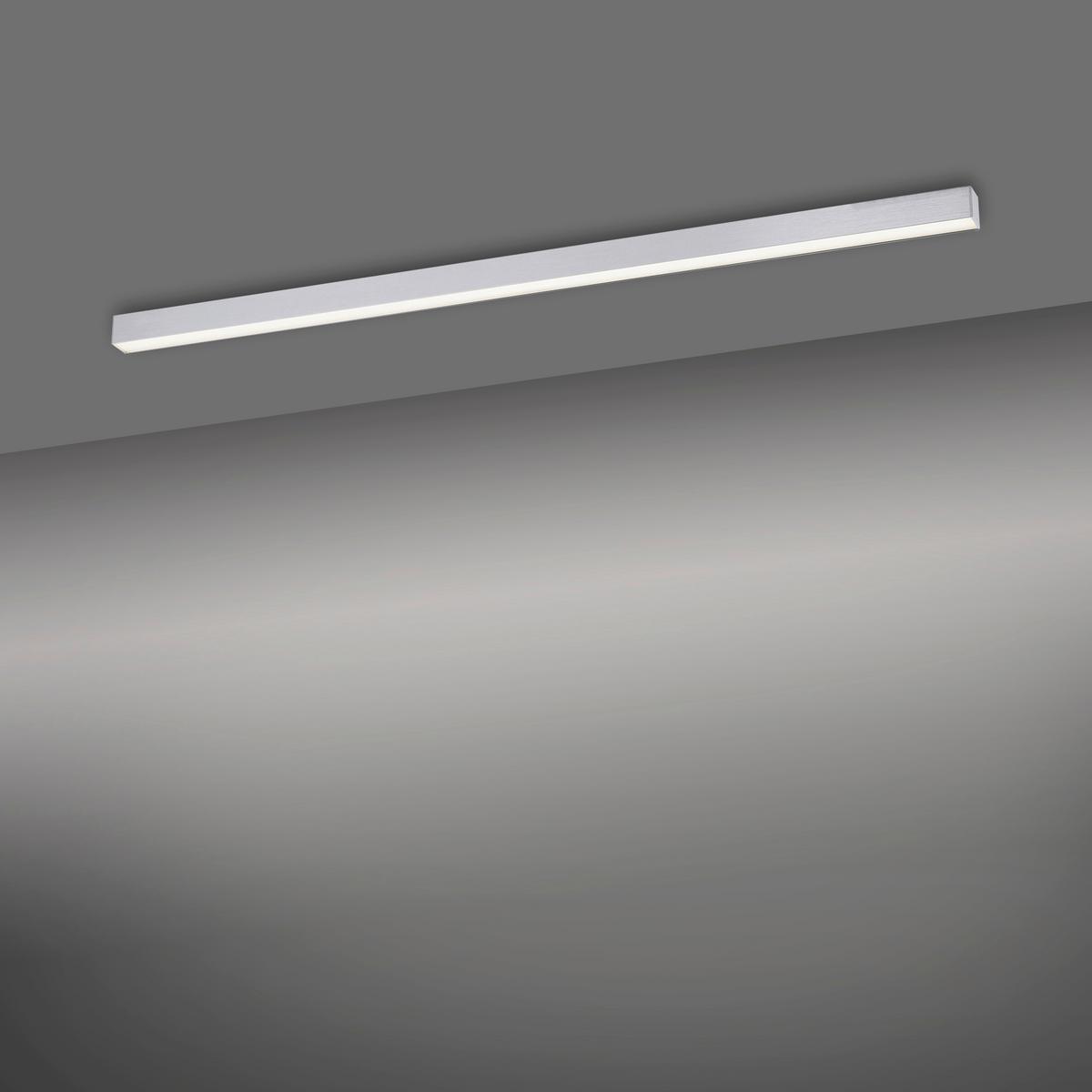 LAMPA SUFITOWA LED 6021-95 PURE-LINES - kolor aluminiowy, Design, tworzywo sztuczne/metal (110/3,8/3,9cm) - Neuhaus PURE