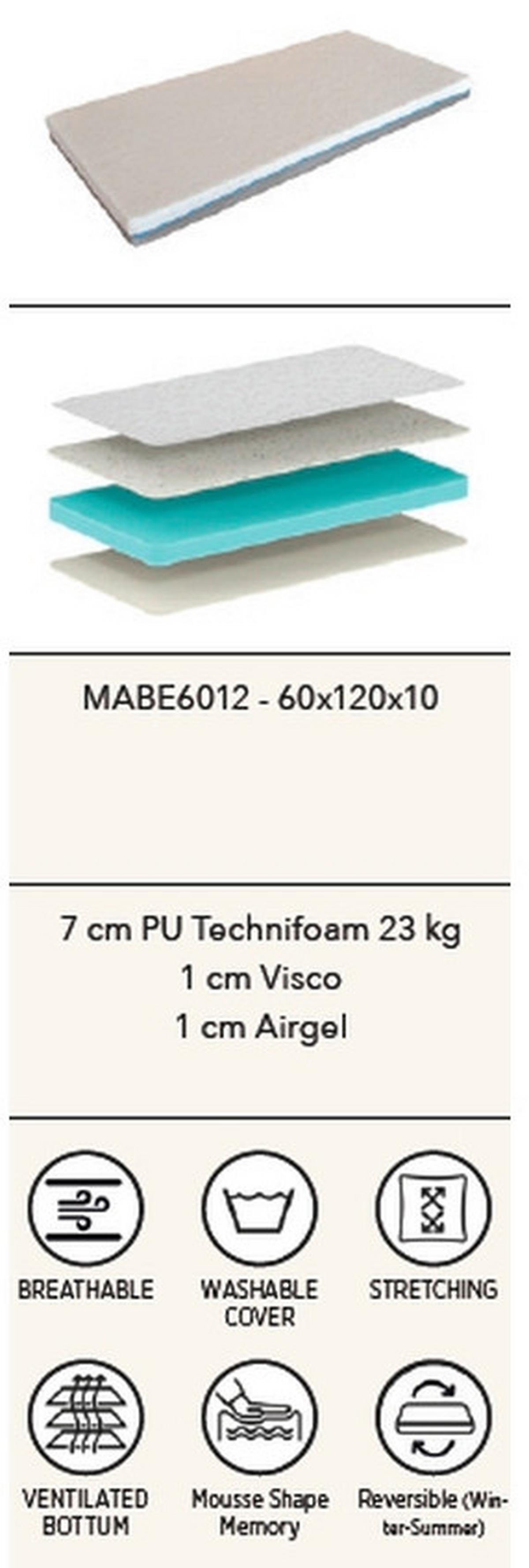 Kindermatratze Excellence ca. 60x120 cm - Beige, Basics, Textil (60/120cm) - Vipack