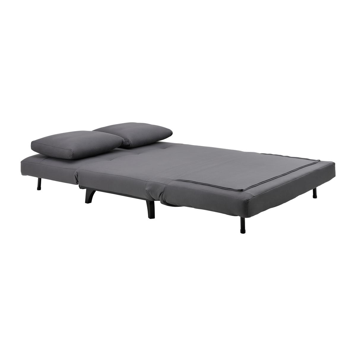 Canapea extensibilă RICA - gri, Modern, lemn/textil (121/83/93cm) - Bessagi Home