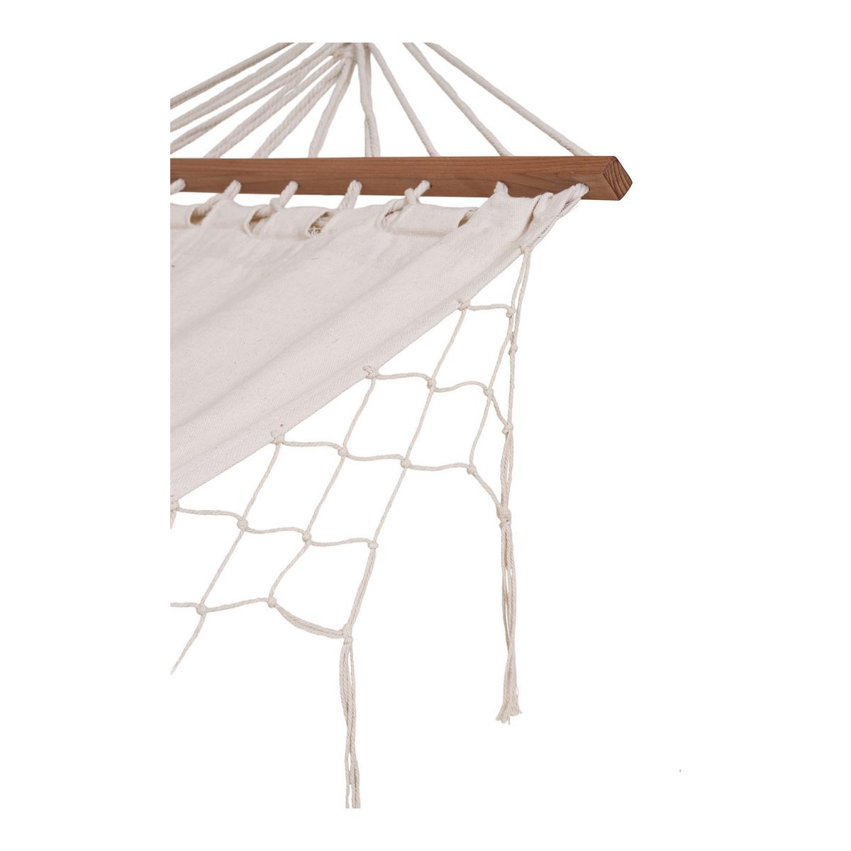 Hängematte Edessa Weiß - Weiß, Basics, Holz/Textil (200/3/80cm)