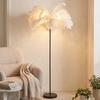 STAANDE LAMP FEDI - Wit/Zwart, Modern, Textiel/Metaal (55/160cm)