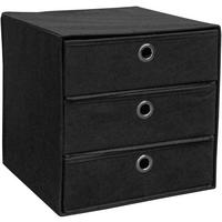 Kutija S Ladicama Lisa - crna, Moderno, metal/tekstil (32/32/32cm) - Modern Living