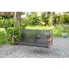 Hängebank Cuneo Grau ca. 120x79x57 cm - Braun/Grau, Basics, Holz/Kunststoff (120/79/57cm) - Gardenson