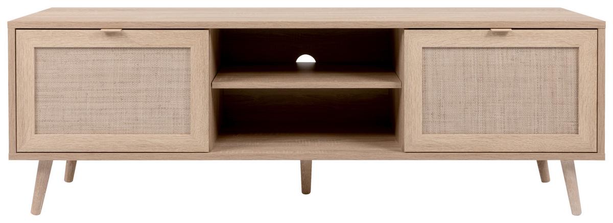 KOMODA NISKA BALI - kolor dębu sonoma, Natur, materiał drewnopochodny (150/52/40cm) - MID.YOU