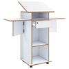 Stoječi Pult Salia M, Bela, Barva Hrasta - bela/medeni hrast, Design, leseni material (123/128/44cm) - MID.YOU