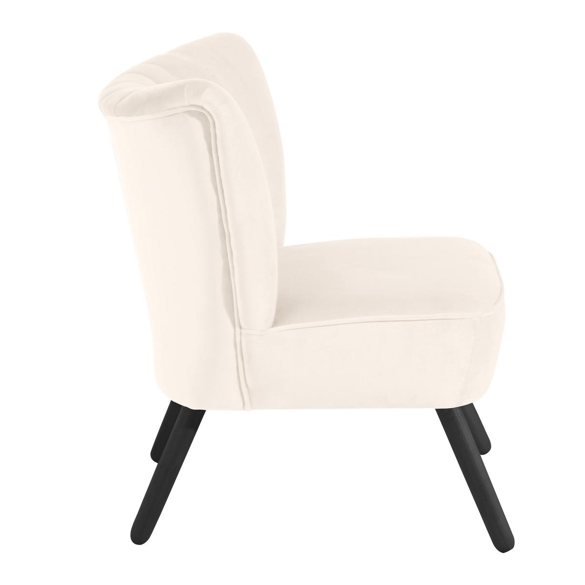 SESSEL ALESSANDRO - Creme/Schwarz, Design, Holz/Textil (70/80/66cm) - Max Winzer