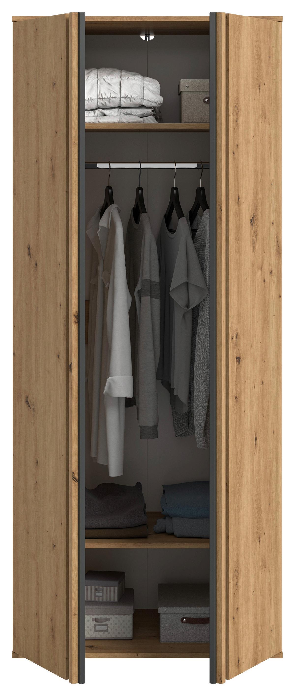 Drehtürenschrank TOFTA Eiche Artisan - Eiche Artisan, ROMANTIK / LANDHAUS, Holzwerkstoff (160/190/56cm) - Livetastic