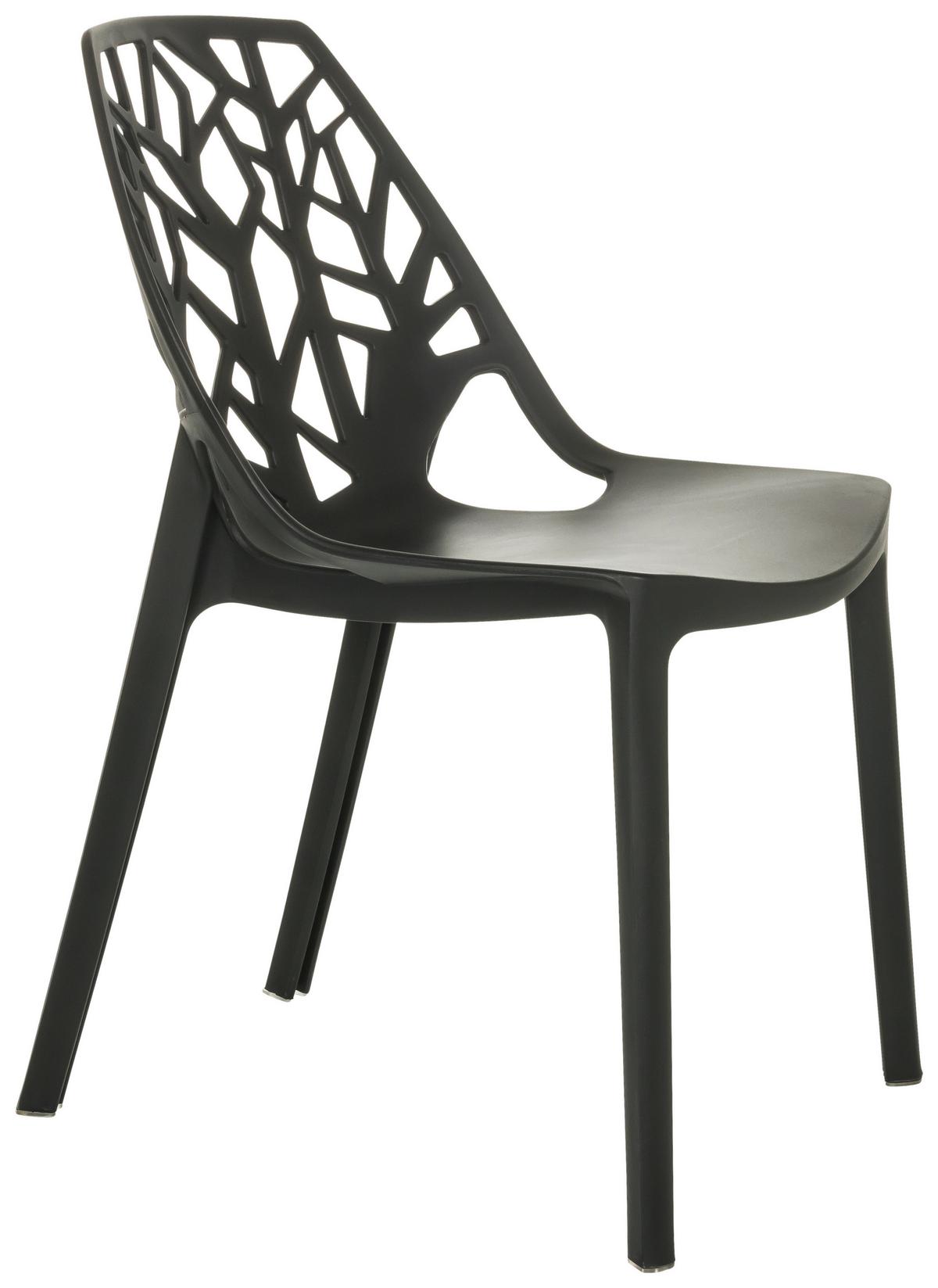 Stol Artifo Tri, Črna - črna, Basics, umetna masa (47/80/56cm) - MID.YOU