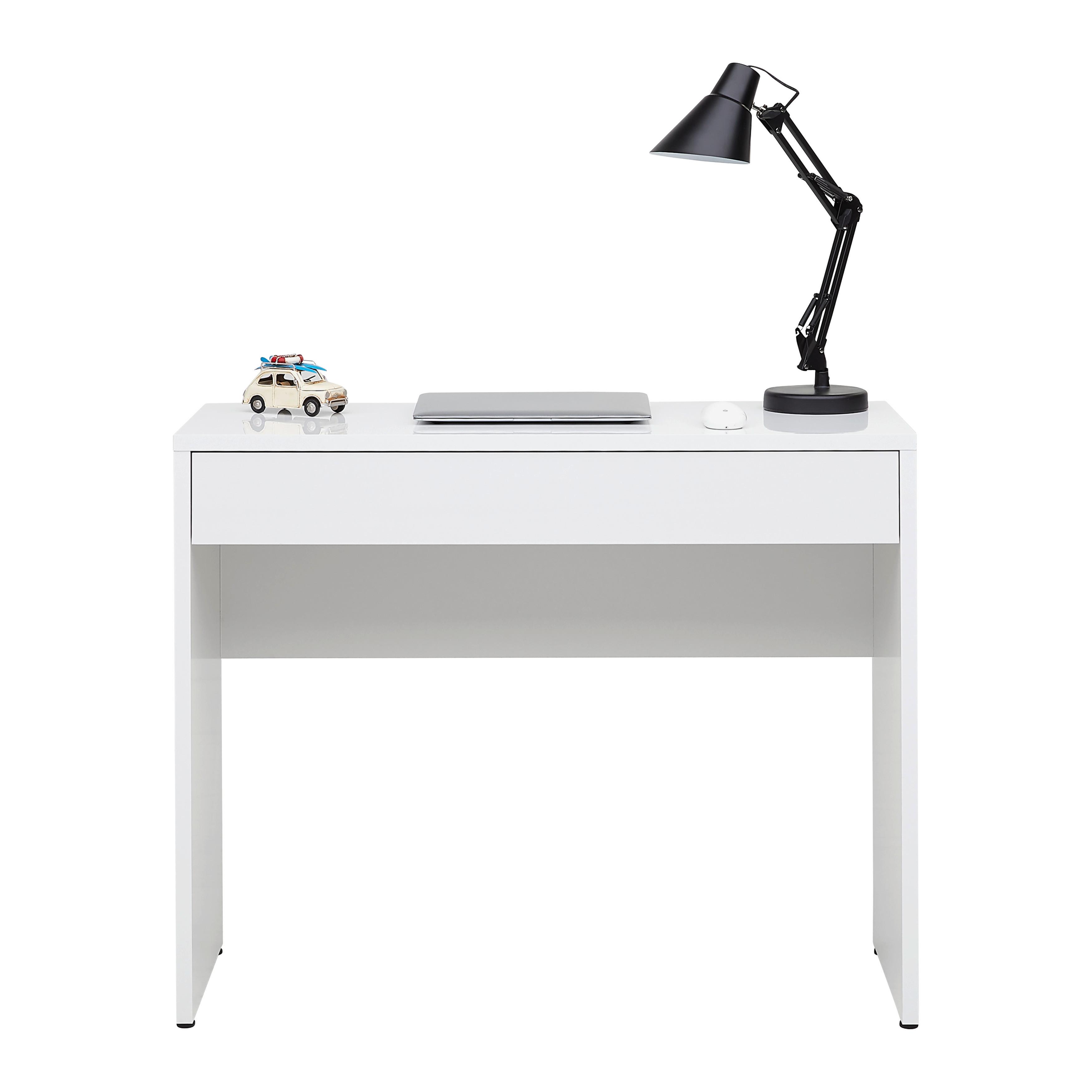 SKRIVBORD ESPRESSO - vit, Modern, trämaterial (100/81,4/40,5cm) - Mömax