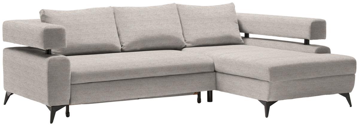 Kutna Garnitura Rosalie - bež/crna, Konvencionalno, tekstil/metal (265/184cm) - Modern Living