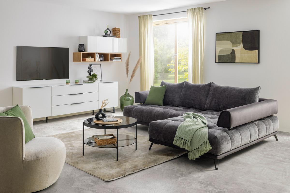 Hängeelement Max Box in Weiß - Weiß, MODERN, Glas/Holzwerkstoff (38/120/32cm) - Premium Living