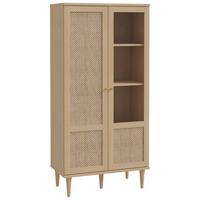 Vitrine Calasetta Eichefarben/Beige - Eichefarben/Beige, Natur, Glas/Holzwerkstoff (80,1/166,6/41,4cm) - Premium Living