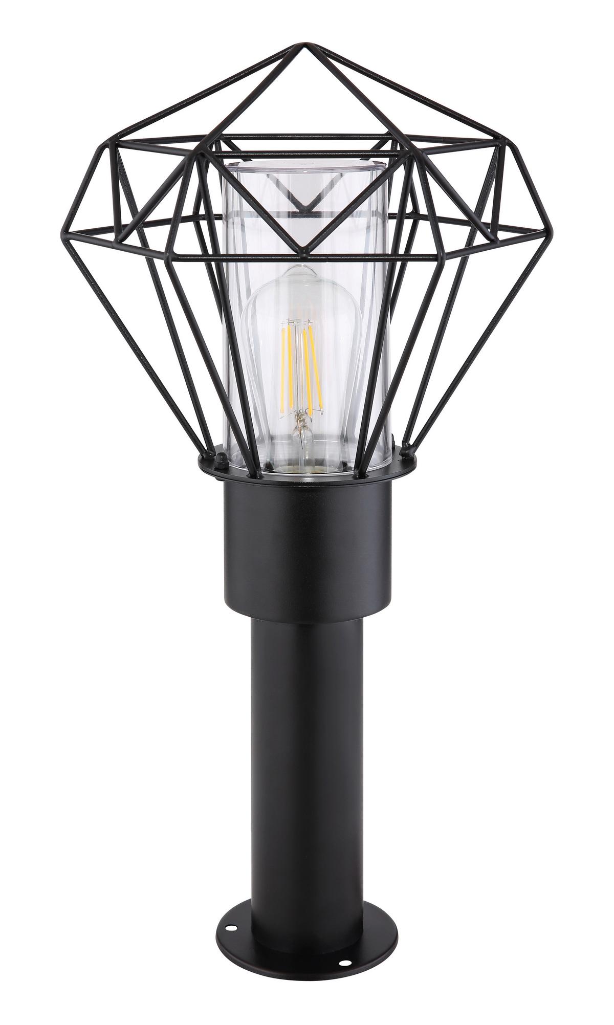 Cestna Svetilka Horace - črna/prozorno, Basics, kovina/umetna masa (22,5/25,5/50cm) - Globo