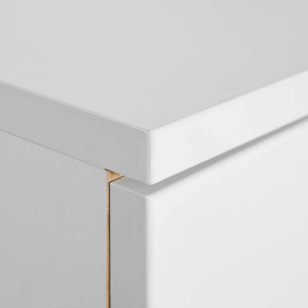 Kommode Dallas Weiß/Eiche Artisan - Schwarz/Weiß, MODERN, Holzwerkstoff/Kunststoff (75/122/38cm) - Mömax