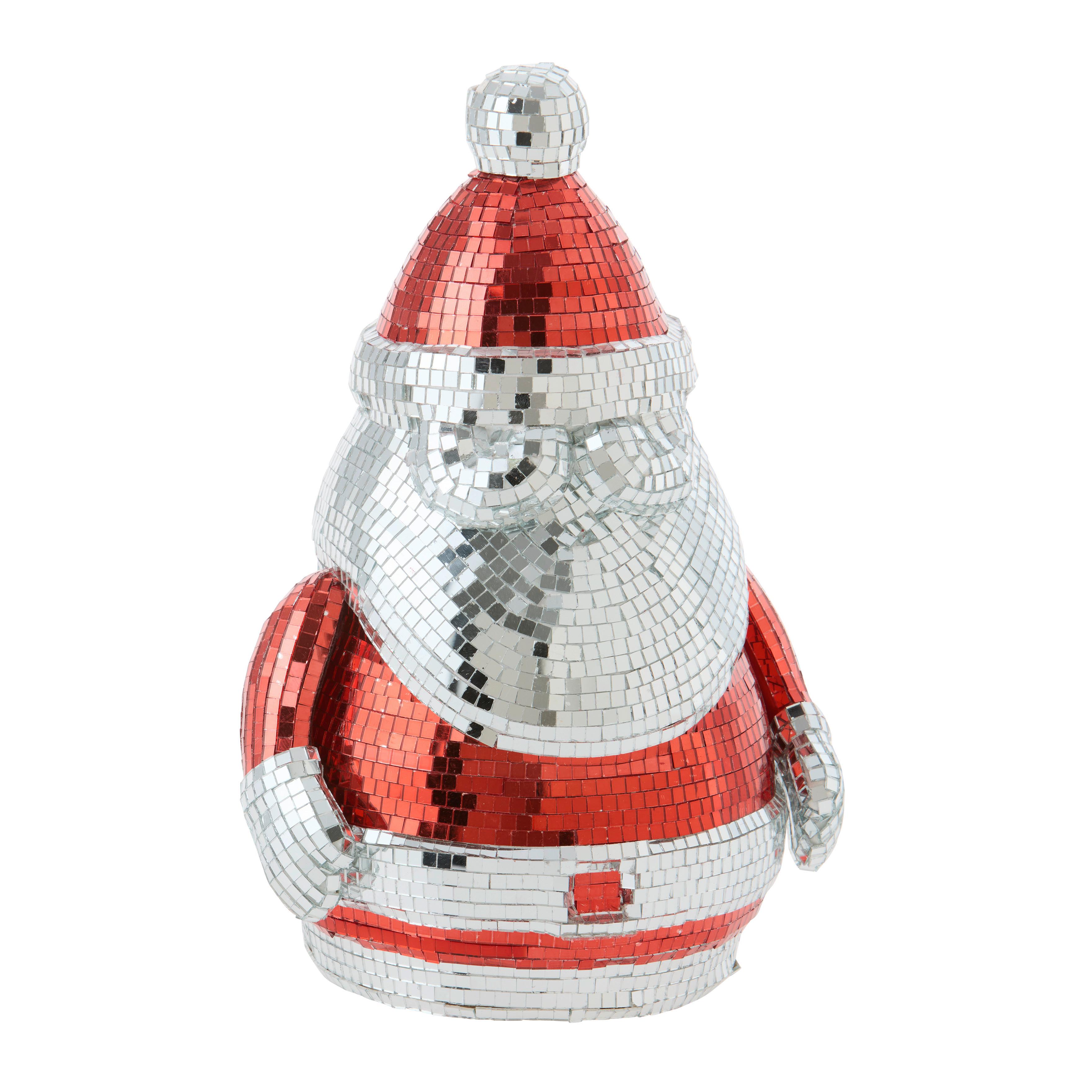 Weihnachtsmann Disco I Rot/Silberfarben - Rot/Silberfarben, MODERN, Glas/Kunststoff (20/18/30,4cm) - Mömax