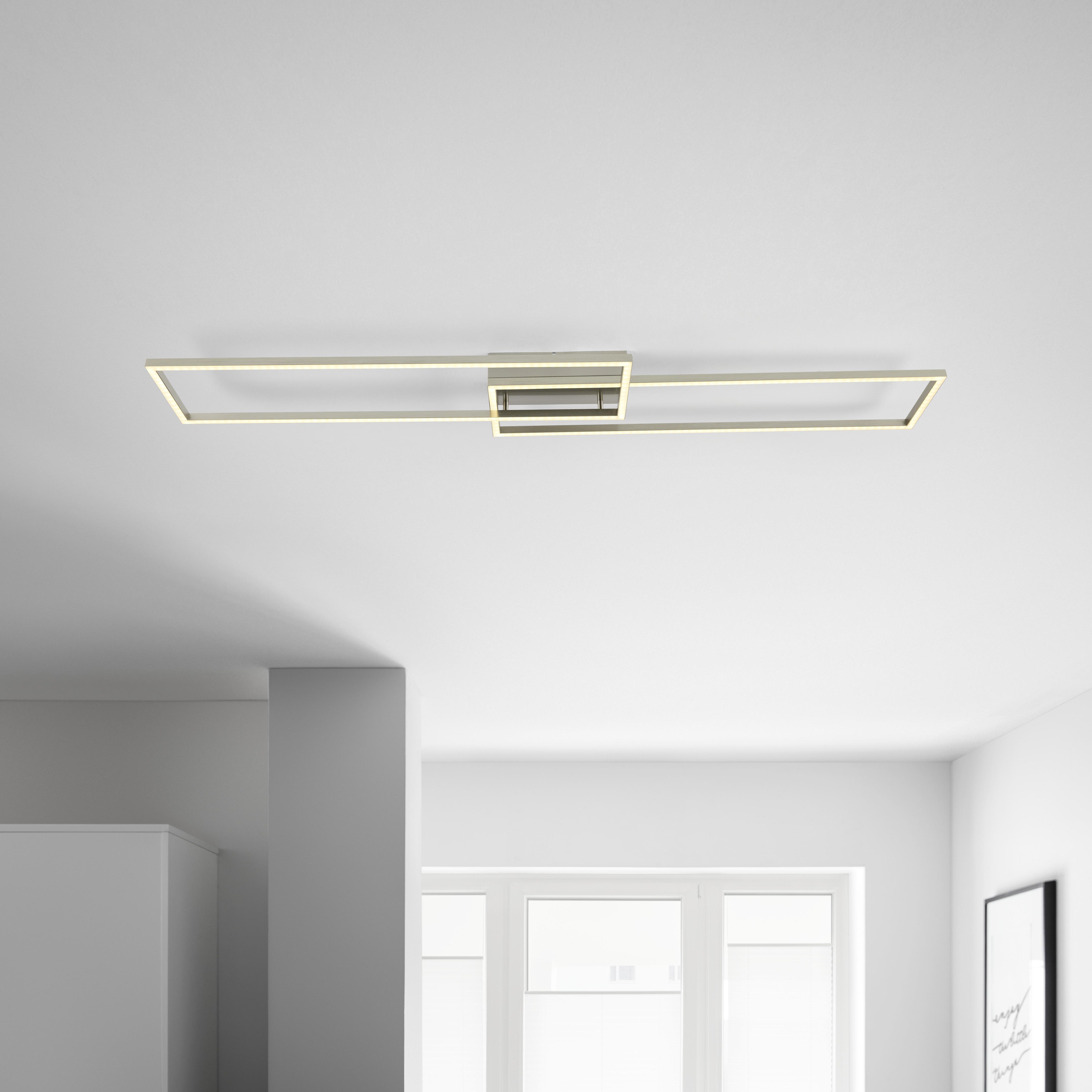 Lampa sufitowa LED IVEN IVEN - srebrny, tworzywo sztuczne/metal (110/25/6cm)