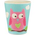 Trinkbecher Eule 2-teilig in Bunt - Multicolor/Naturfarben, Holz/Weitere Naturmaterialien (7,5/9,5cm) - ZANDIARA