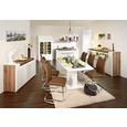 Vitrina Toronto - bela/hrast, Moderno, steklo/leseni material (105/196/42cm) - Mömax modern living
