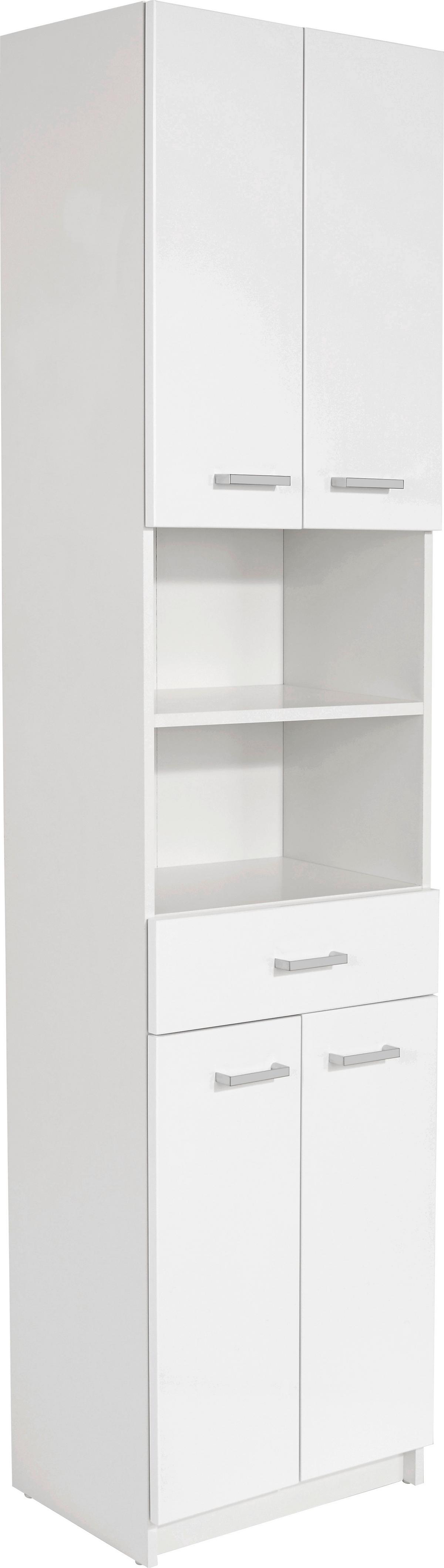Visoki Element Fiola - bijela/boje kroma, Konvencionalno, drvni materijal/metal (50/192/30cm)