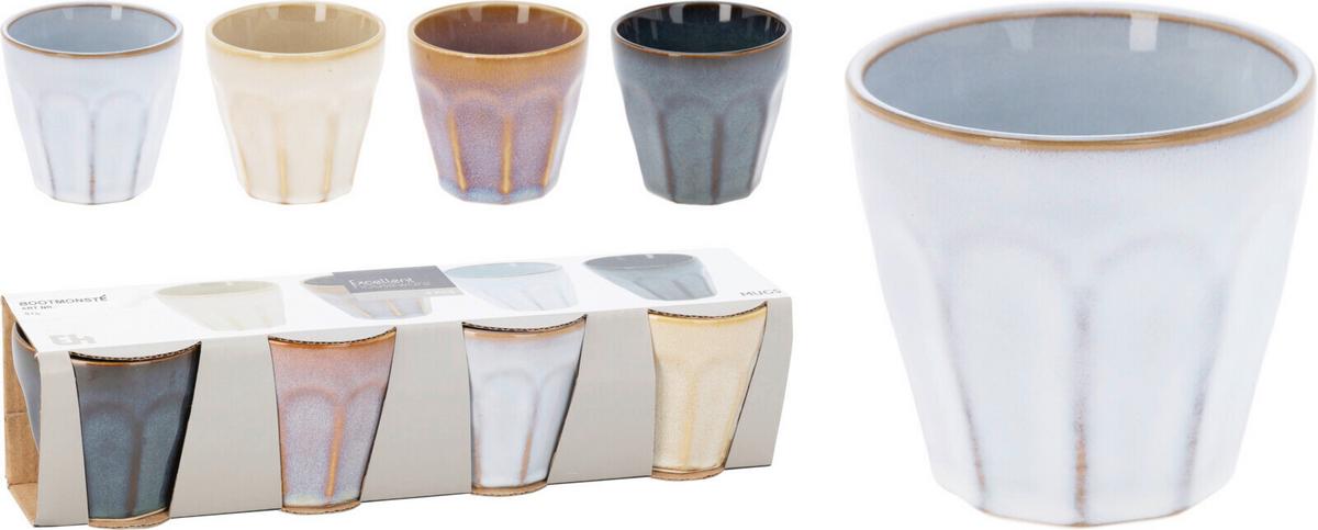 Kávésbögrekészlet Coffee - többszínű, kerámia (6,5/6cm)