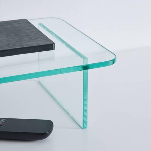 TV-Aufsatz Go aus Glas - Klar, KONVENTIONELL, Glas (45/12/25cm) - Mömax