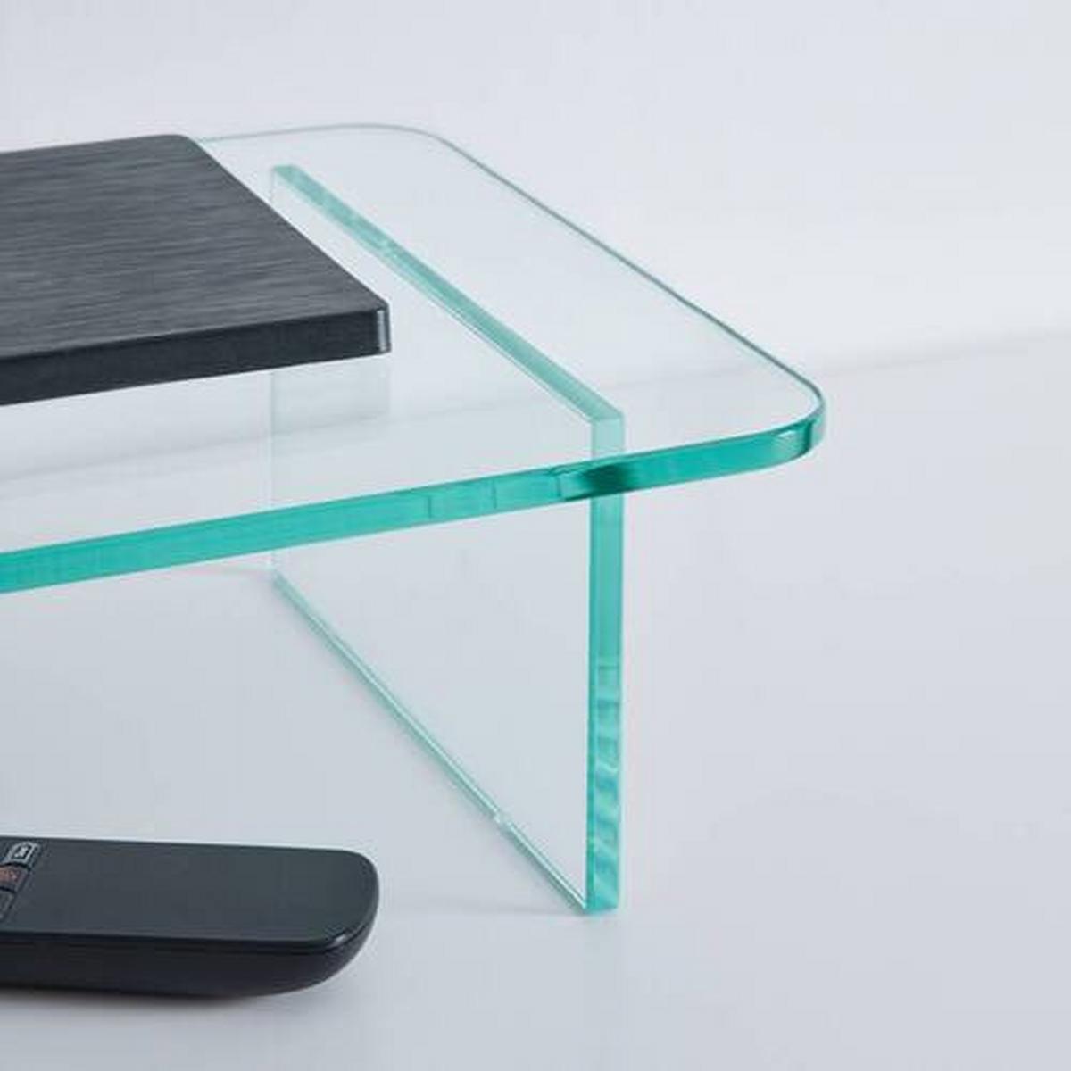 TV-Aufsatz Go aus Glas - Klar, KONVENTIONELL, Glas (45/12/25cm) - Mömax