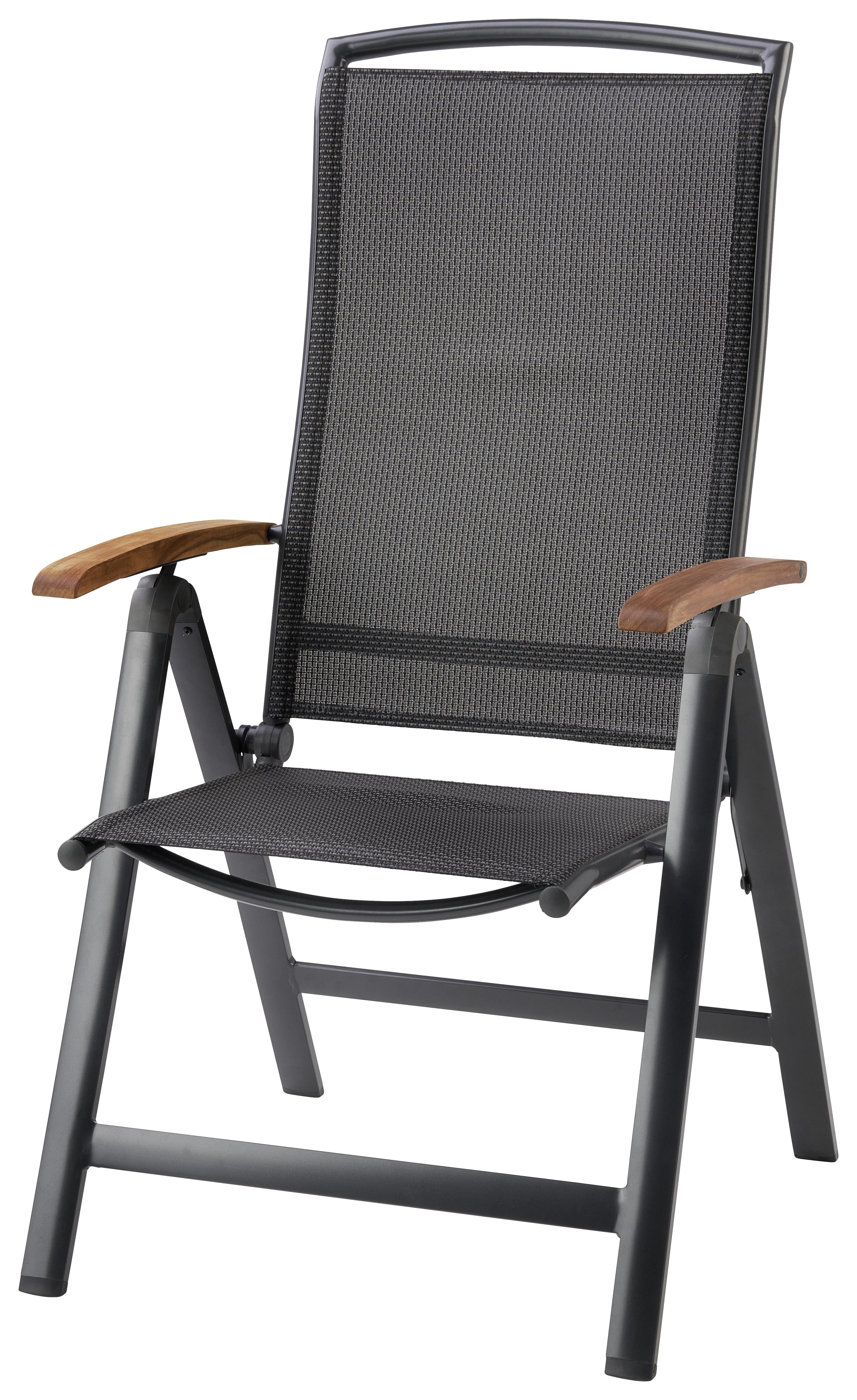 Gartenstuhl Mimi in Natur/Anthrazit - Anthrazit/Naturfarben, Modern, Holz/Textil (60/116/70cm) - Modern Living