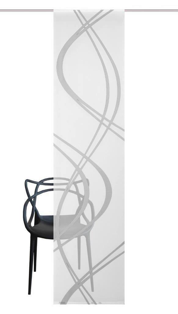 ZASŁONA PANELOWA TIBERIO - szary, Design, tkanina (60/245cm)