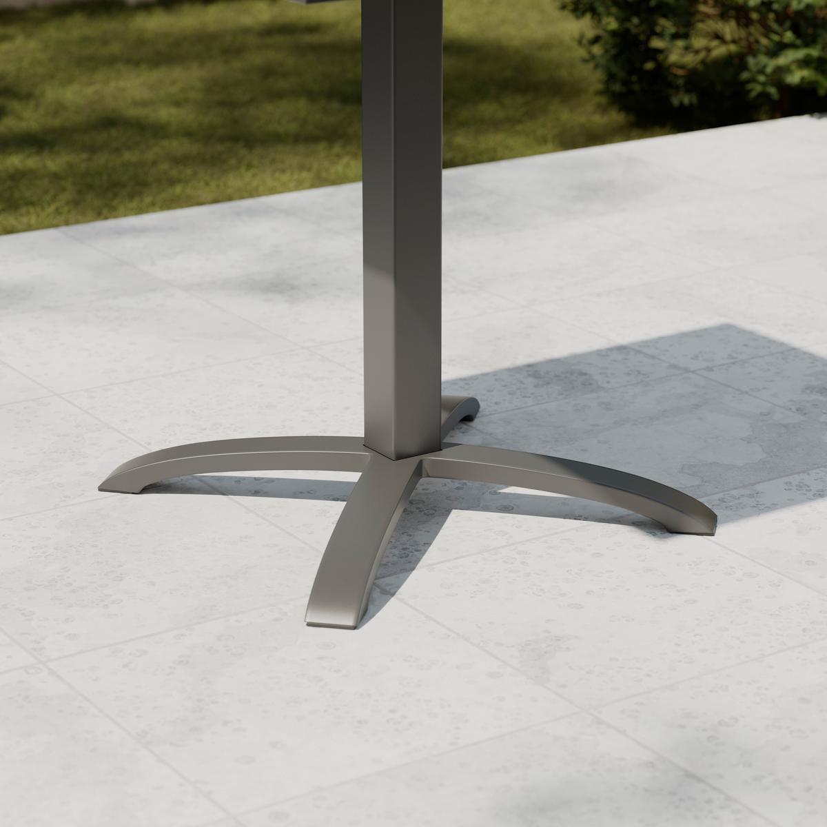 Masă Florian 1 - negru, Basics, plastic/metal (66/66/72cm) - Mömax