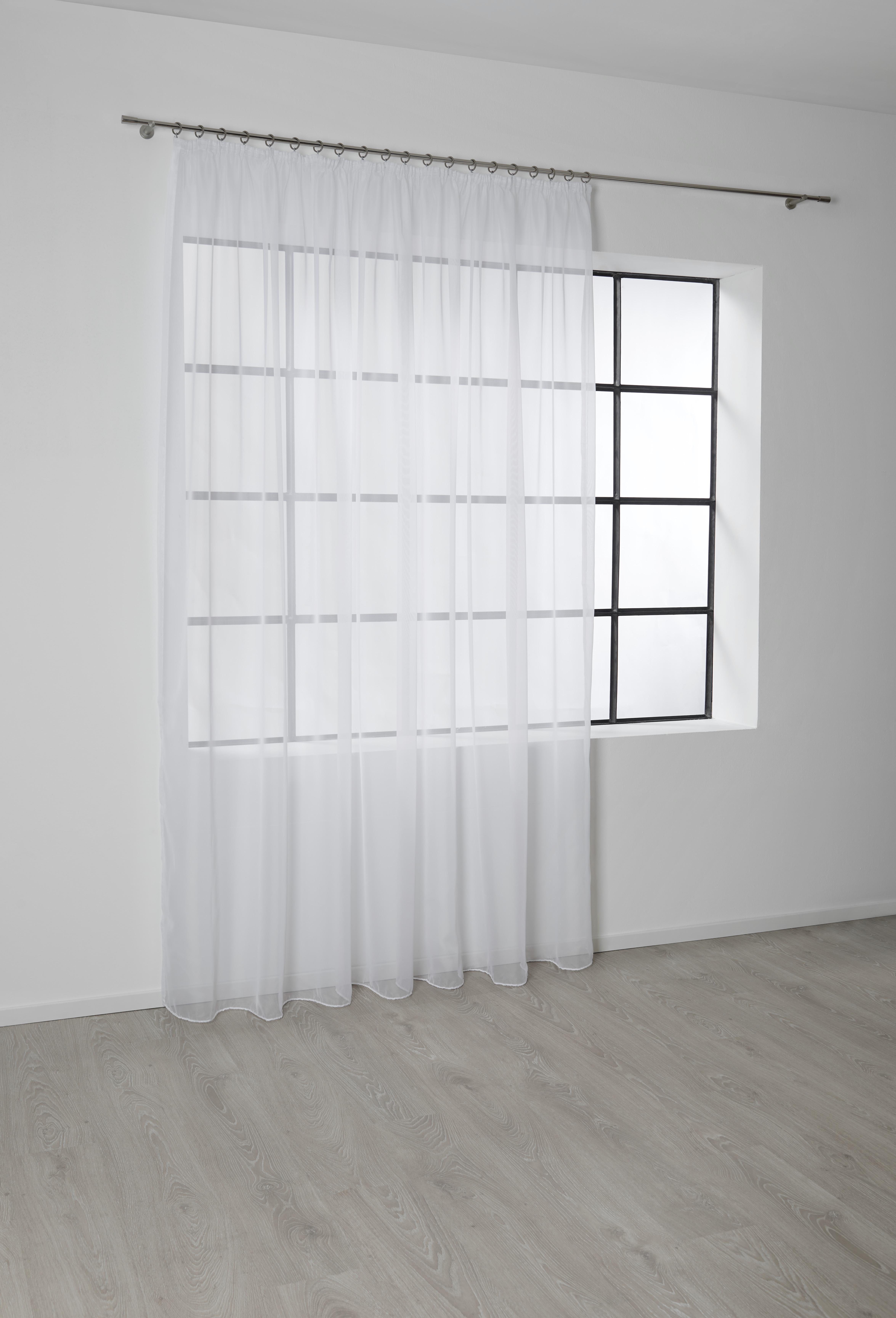 Končana Zavesa Anna Store 3 -Based- -Ext- - bela, Konvencionalno, tekstil (300/245cm) - Modern Living