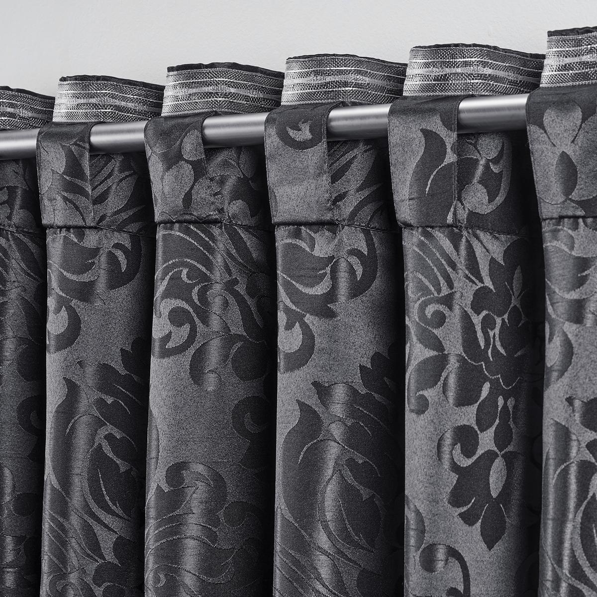 Fertigvorhang Charles Schwarz ca. 140x245cm - Schwarz, LIFESTYLE, Textil (140/245cm) - Modern Living