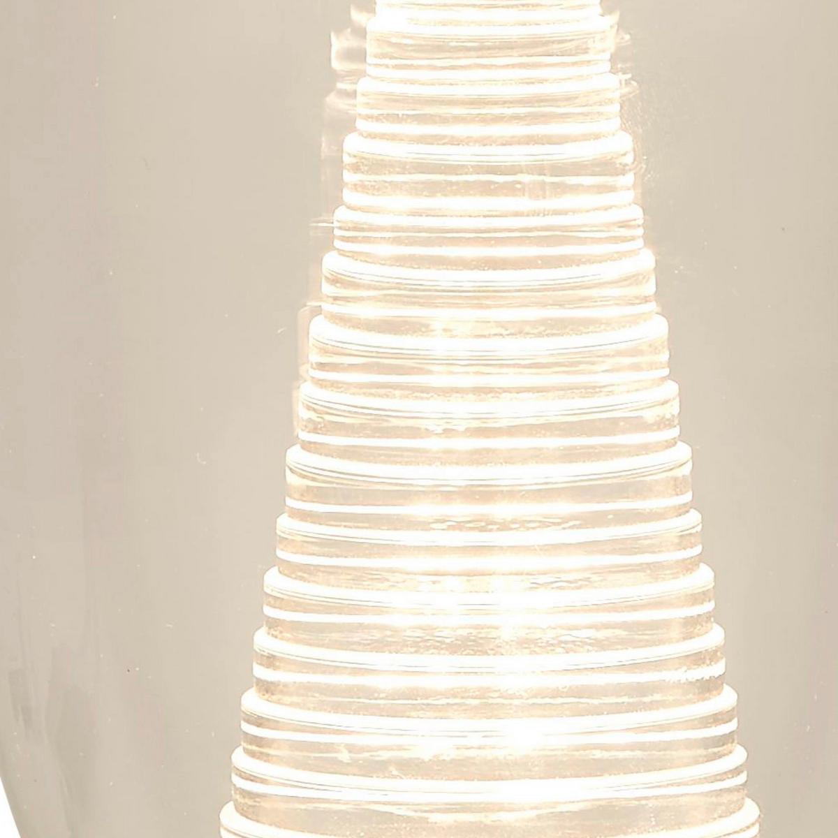 LED Asztali Lámpa Eu97293-1cl Cyclone - krómszínű, Design, műanyag/üveg (11.5/20.5cm)