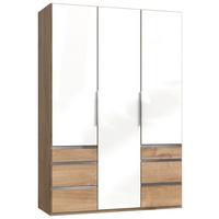 Ormar S Klasičnim Vratima Level 36 D - boje hrasta/bijela visoki sjaj, Moderno, drvni materijal (150/216/58cm) - Modern Living