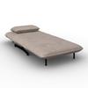 BÄDDFÅTÖLJ LUNA - beige/svart, Modern, metall/textil (92/86/80cm) - Bessagi Home
