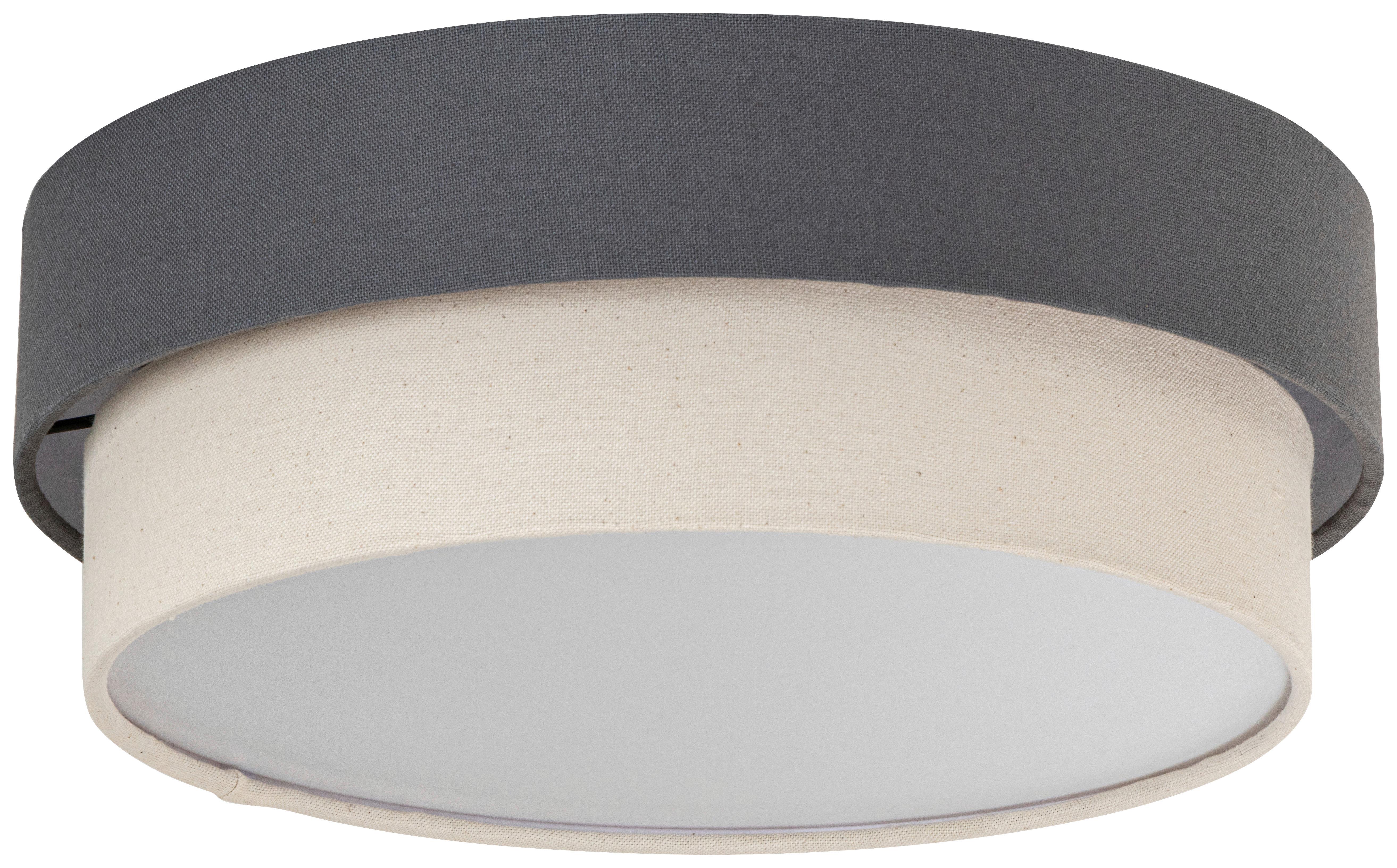 LAMPA SUFITOWA GINA - antracytowy/kolor naturalny, Design, tworzywo sztuczne/metal (37/13cm) - Novel