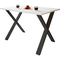 Schreibtisch Lona - Weiss/Schwarz, Design (160/80/76cm) - MID.YOU