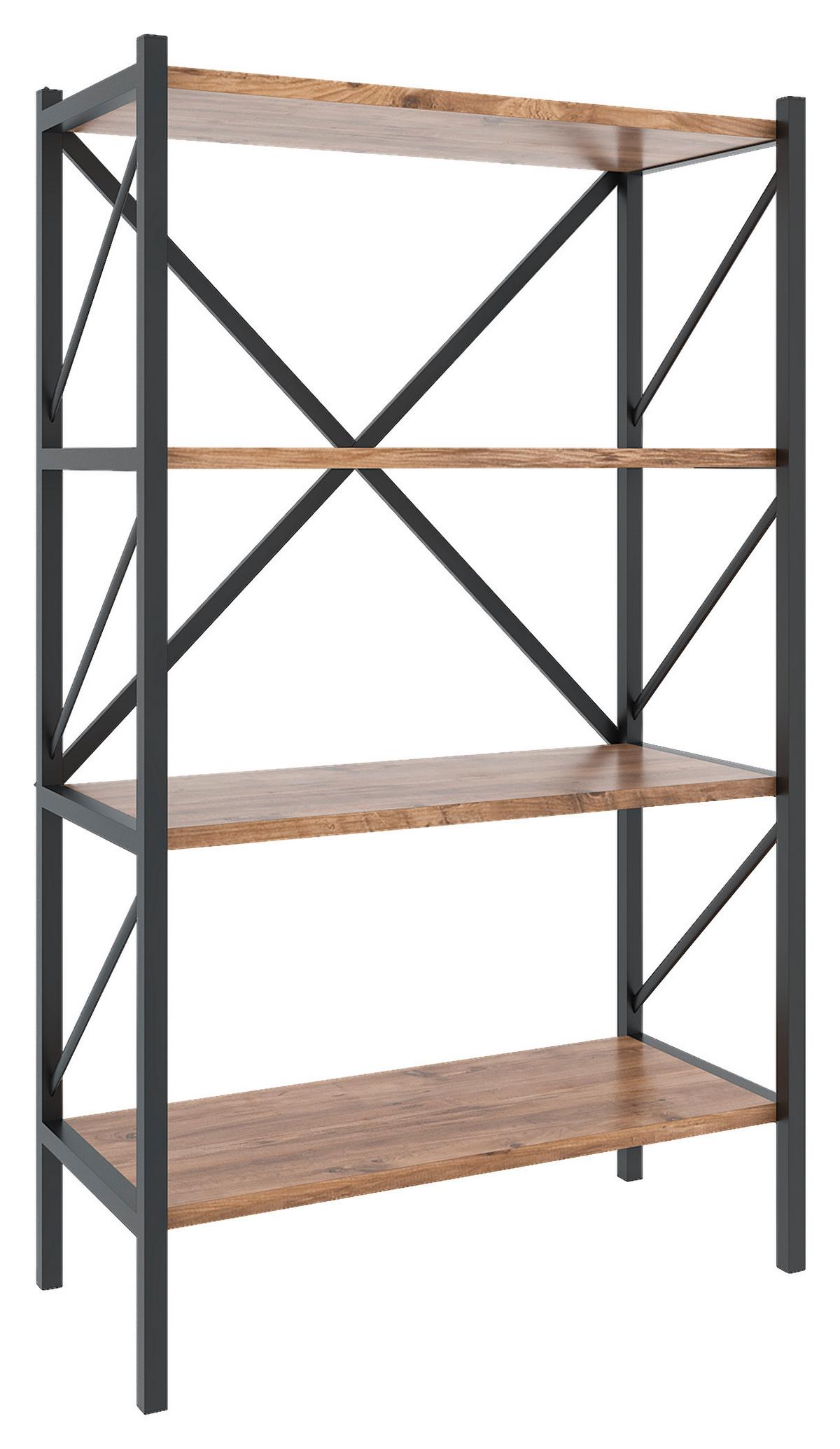 Regal Insasi, Hrast - medeni hrast, Moderno, leseni material (66/121/34cm) - MID.YOU